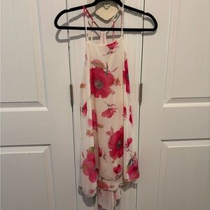 Elegant Floral Halter Dress